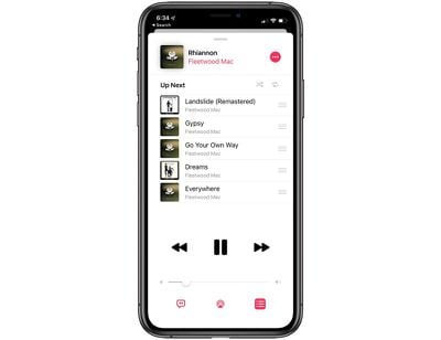 iOS 13 Next Up Apple Music