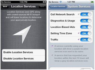 ios 5 beta 3 location