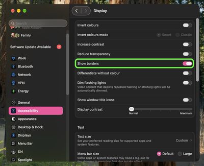 show borders accessibility