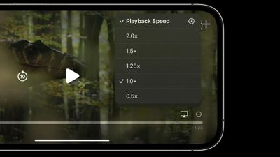 ios 16 playback speed menu