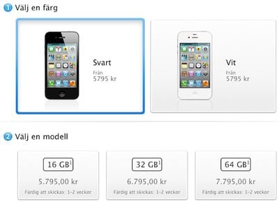 iphone 4s online launch sweden