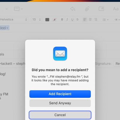 mail missing recipient