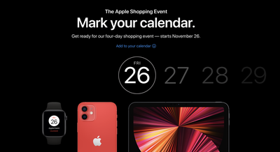 apple shopping event 2021 banner