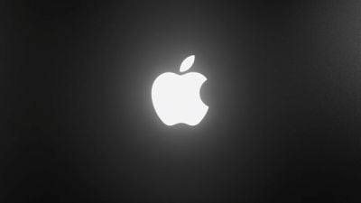 macbook pro logo glowing