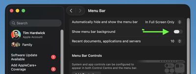 macos show menu bar background