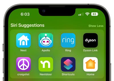 ios 16 siri suggestions