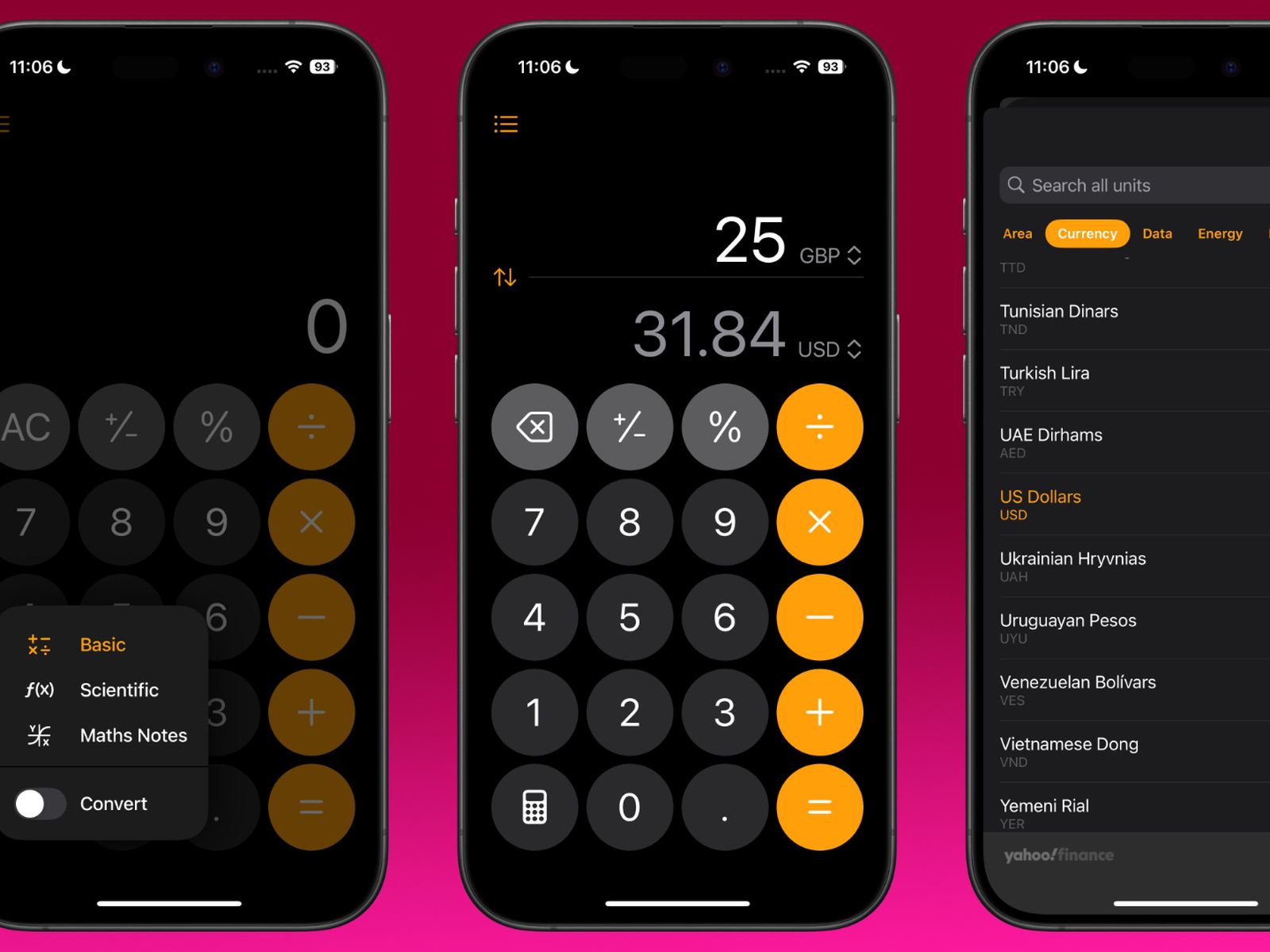 iOS 18: Overhauled Calculator App Supports These 15 Conversions - MacRumors