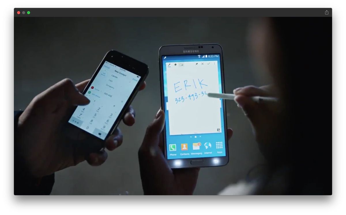 new samsung galaxy ad iphone image