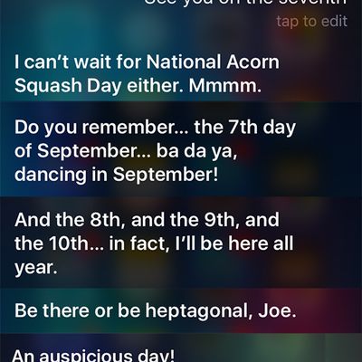 siri september 7 responses