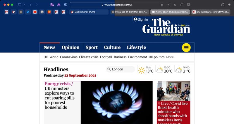 How To Turn Off Tab Bar Coloring Tinting In Safari MacRumors