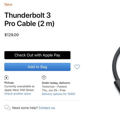 thunderbolt 3 pro cable