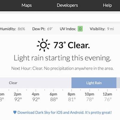 dark sky website