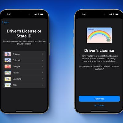 iPhone Drivers Licenses in Seventh U