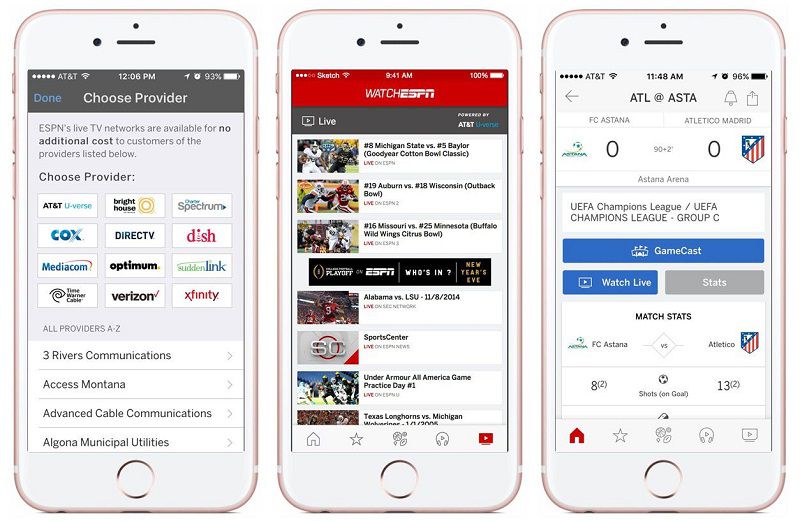 ESPN app ios