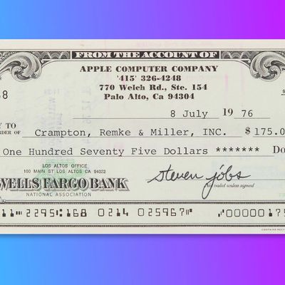 steve jobs check