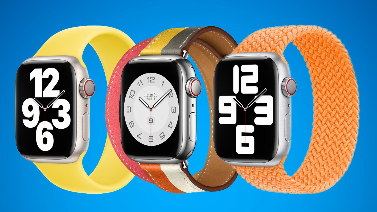 The Apple Watch looking stunning on a Orange Hermes style watch