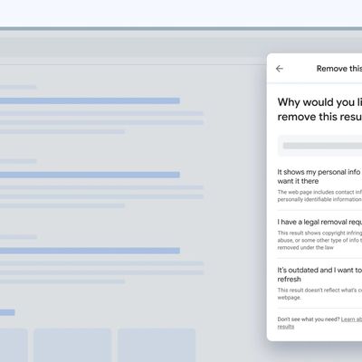 google remove search result
