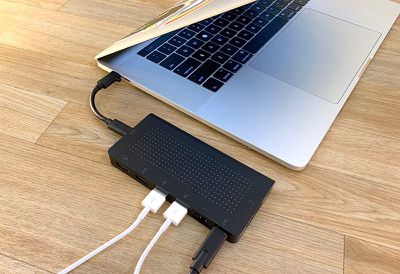USB-C Hub pour Type C MacBooks câble de voyage escamotable pour la maison le bureau et les voyages Twelve South StayGo blanc iMac M1 Laptops et iPad Pro avec câble de bureau de 1 mètre inclus 