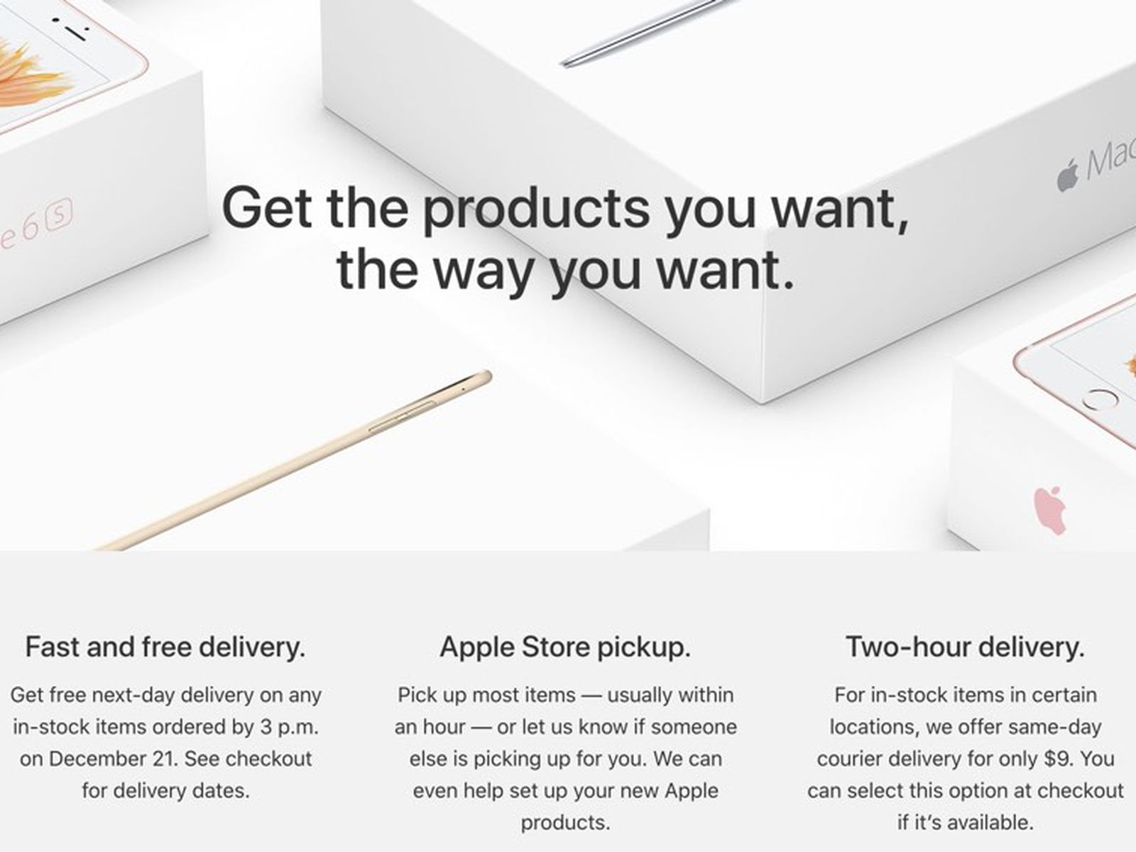 Apple Now Offering Free Next Day Delivery on Holiday Purchases