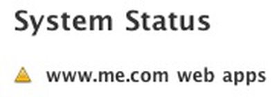 mobileme web apps down