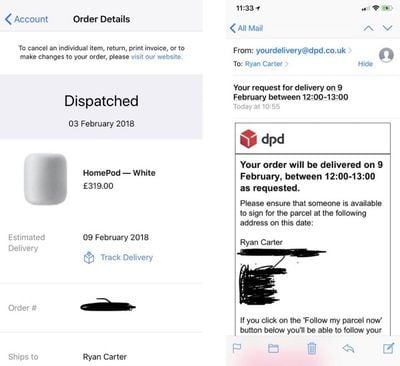 uk homepod delivery