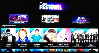 itunes festival 2012 apple tv