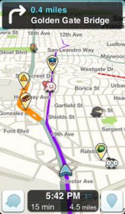 waze screenshot