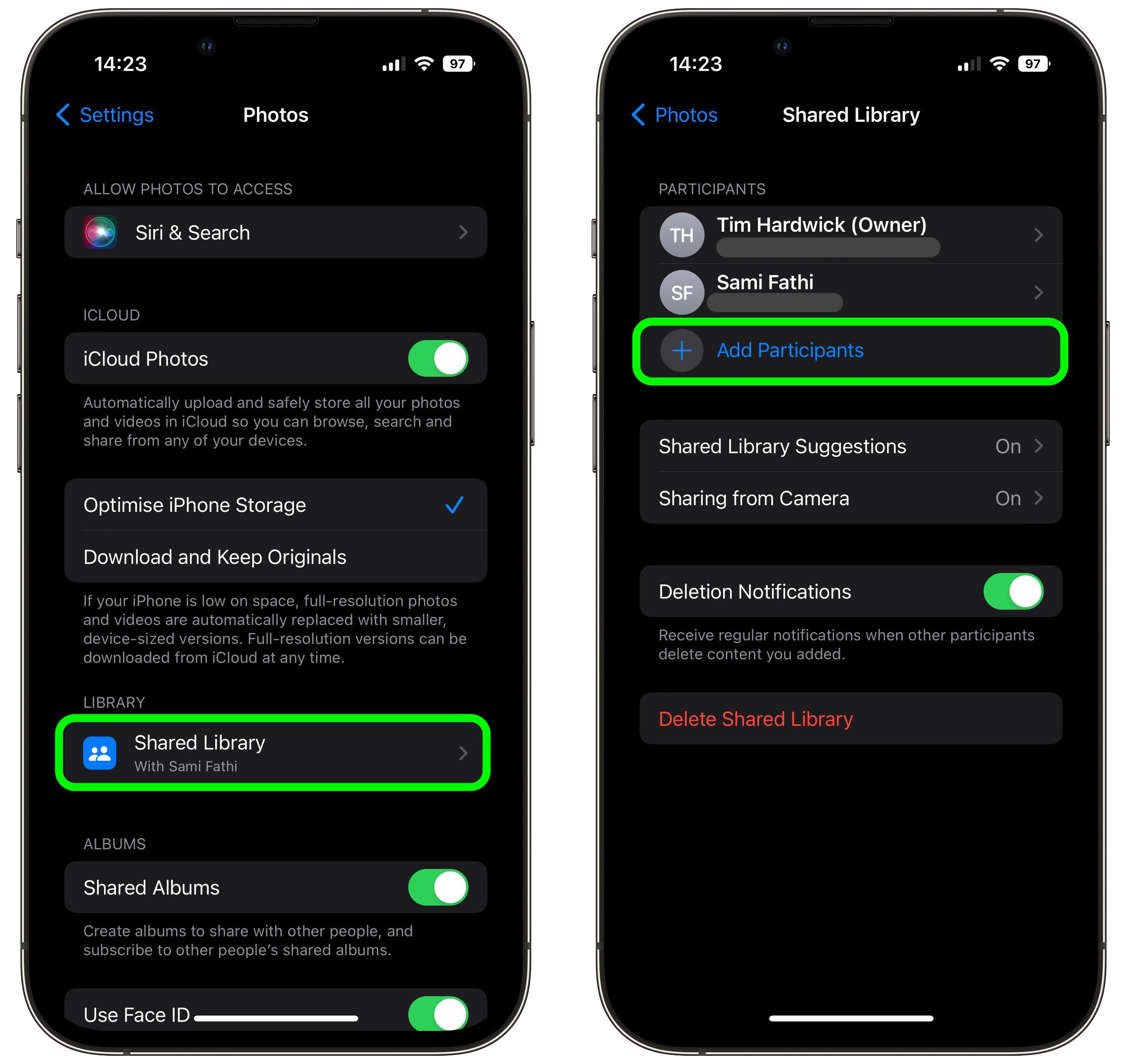how to add people to shared album ios 18