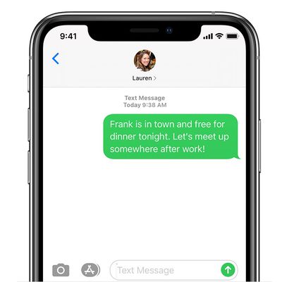 sms message iphone