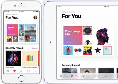 apple music ios 10 update