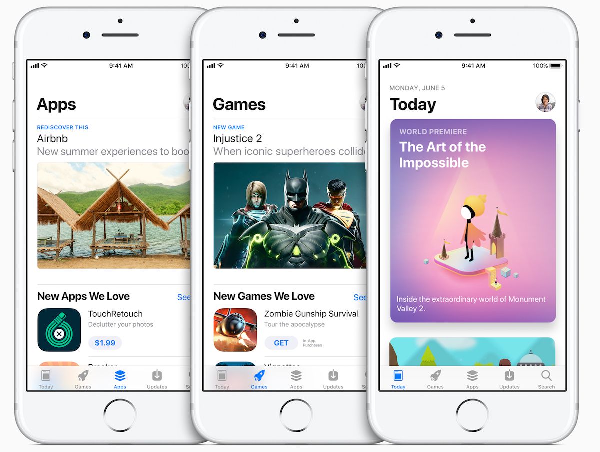 Apple Reveals Redesigned App Store for iOS 11 With Design Similar to ...