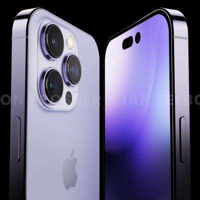 iPhone 14 Pro Purple Side by Side Black