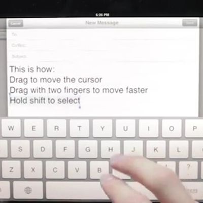 ipad text edit concept