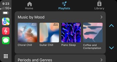 Apple Music Classical on CarPlay