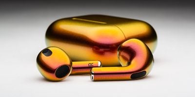 colorware airpods metallic gold