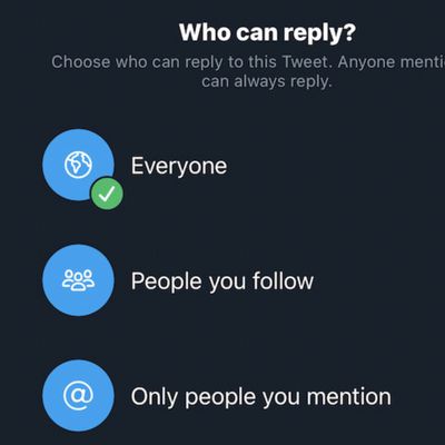 twitter limit replies feature