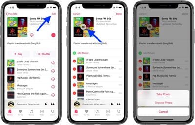 add a photo to a playlist in apple music