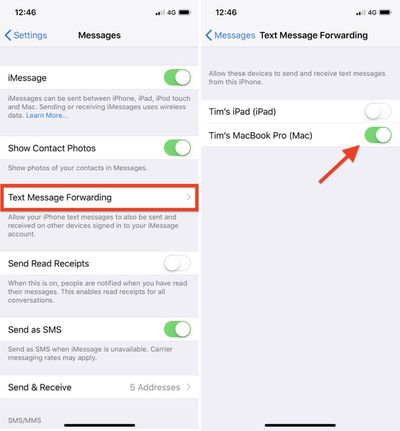 how to text message forwarding 2