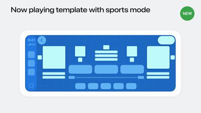 CarPlay Now Playing Sports Mode