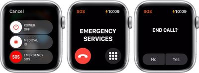 Apple Watch экстренный вызов SOS