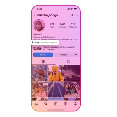 instagram song on profile