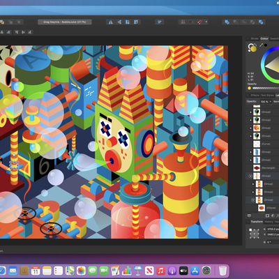 affinity designer running on macos big sur