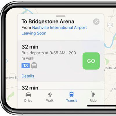 apple maps transit nashville tennessee