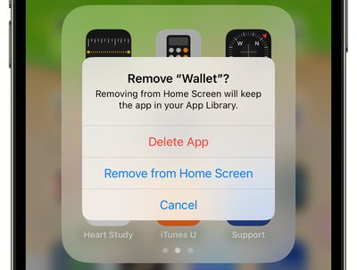 ios 16 1 delete wallet app