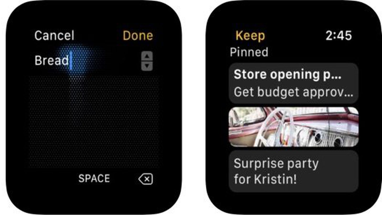 Google keep 2025 apple watch