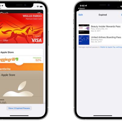 wallet app expired passes ios 15