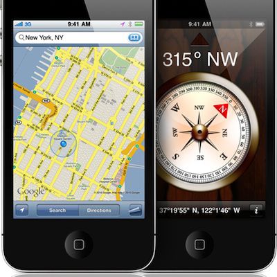 iphone 4 maps compass
