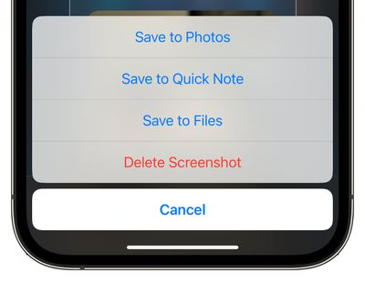 Екранна снимка за бърза бележка за iOS 16