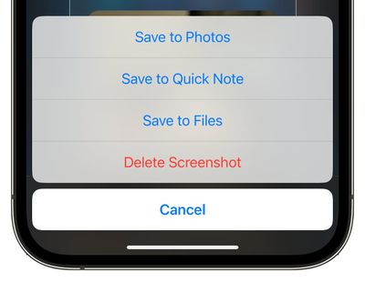 ios 16 quick note screenshot