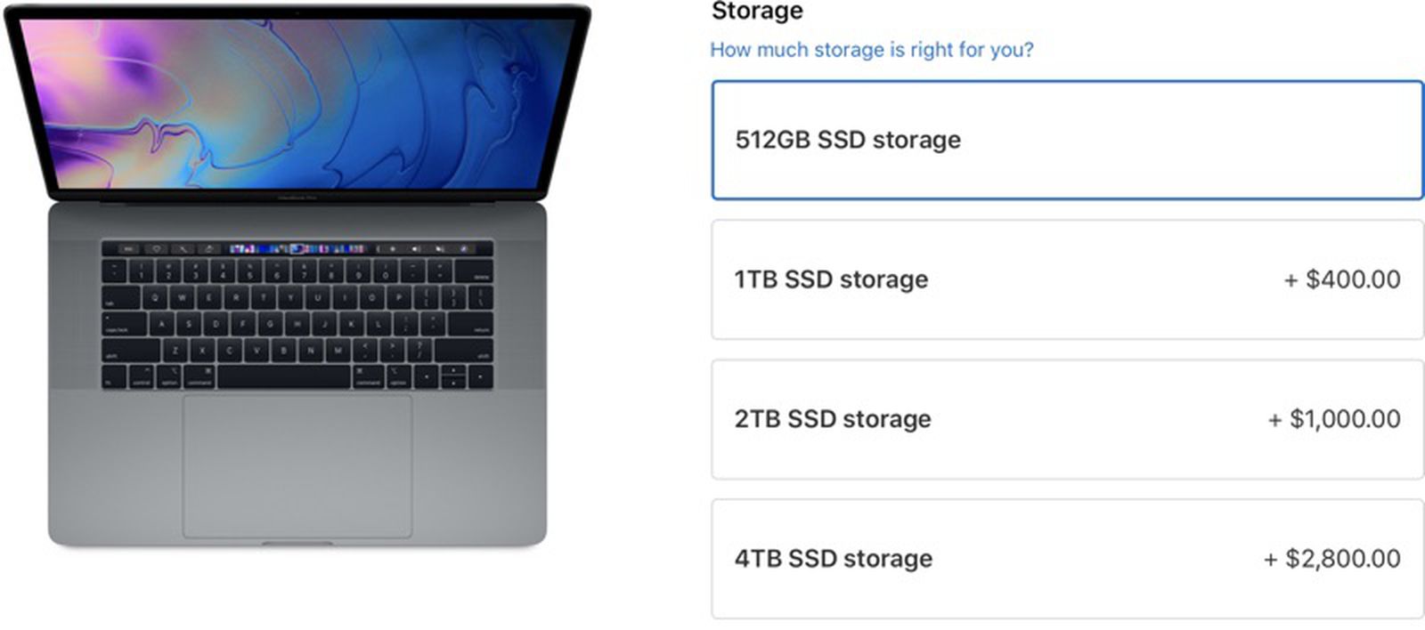 Overvind luge ulækkert Apple Lowers Price of MacBook Pro's High-End SSD Upgrade Options - MacRumors